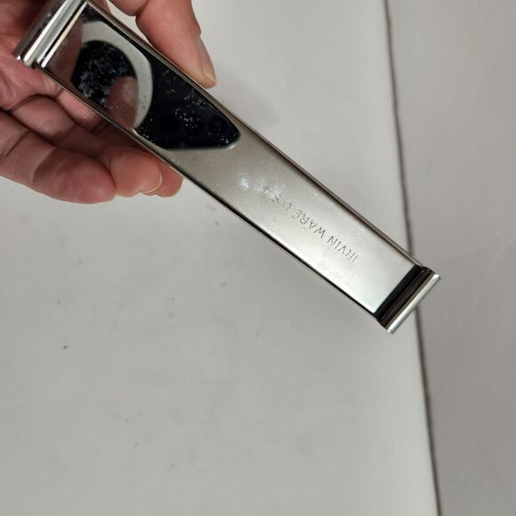 VTG 1971 Irvinware Made In USA Silver/Chrome  MCM  Napkin Holder Lace #11550 - Picture 6 of 11